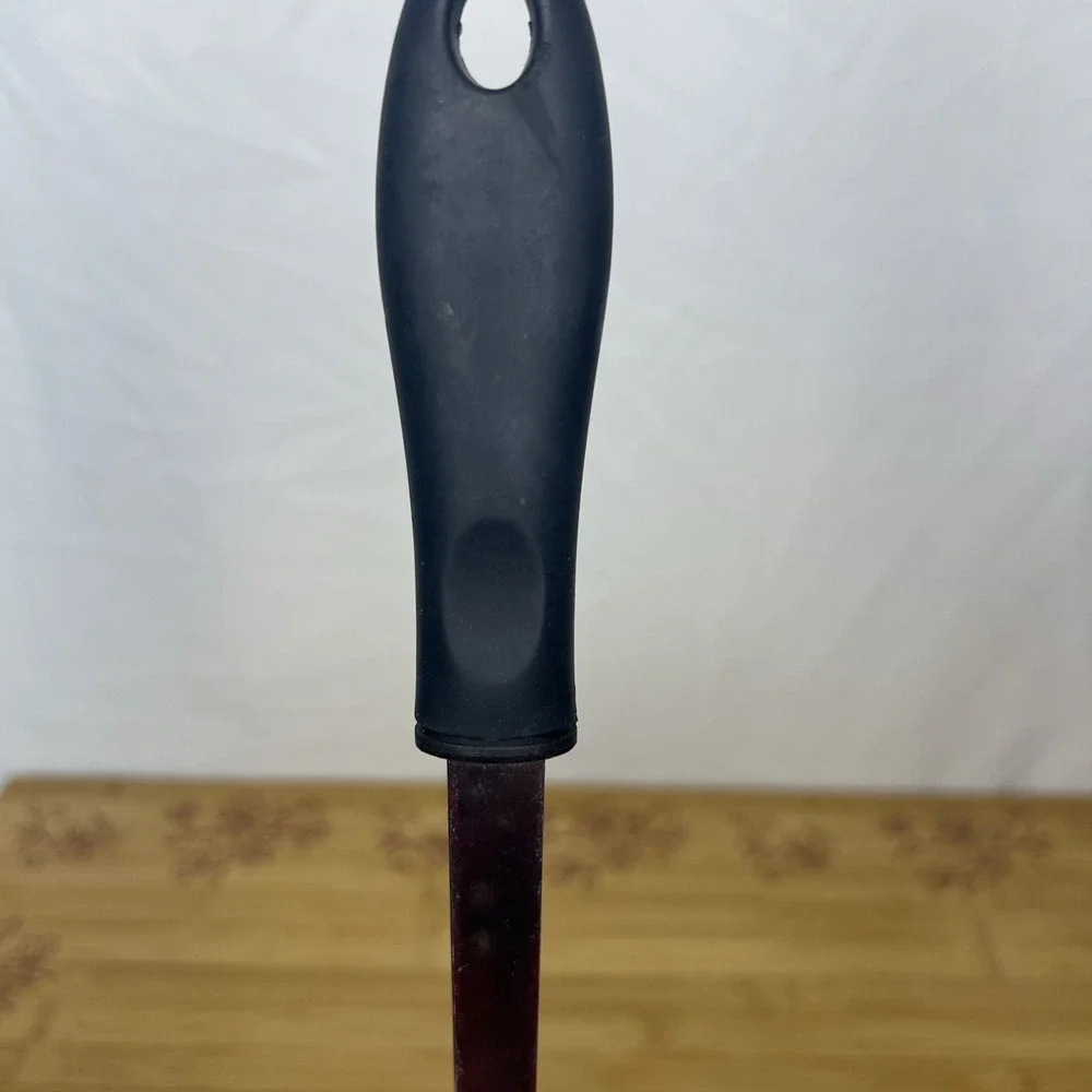 Stainless Steel Cooking/Serving Spoon Black Plastic Handle -‎ 13 inches